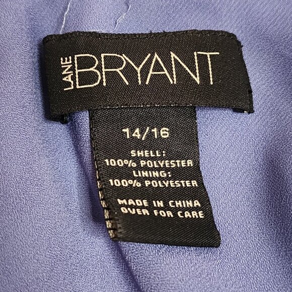 Lane Bryant Skirt Womens Size 14/16 Blue Purple Floral Chiffon Lined Pull On - Picture 3 of 5